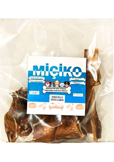 Zengin Proteinli Dana Kelle Derisi Köpek Ödülü 100gr