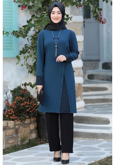 Asya Tesettür Takım Petrol Petrol