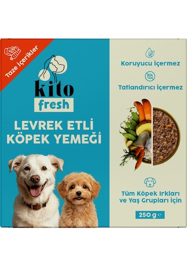 Kito Fresh Levrek Etli Taze Yetişkin Köpek Yemeği 250 G