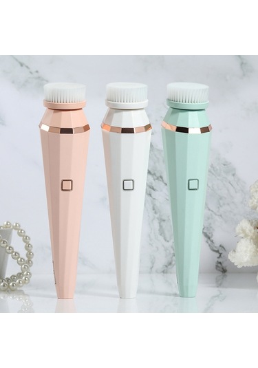 Sones Çok Fonksiyonlu Yüz Temizleme Makinesi Güzellik Masajı Silikon Yüz Temizleme Makinesi Yeşil