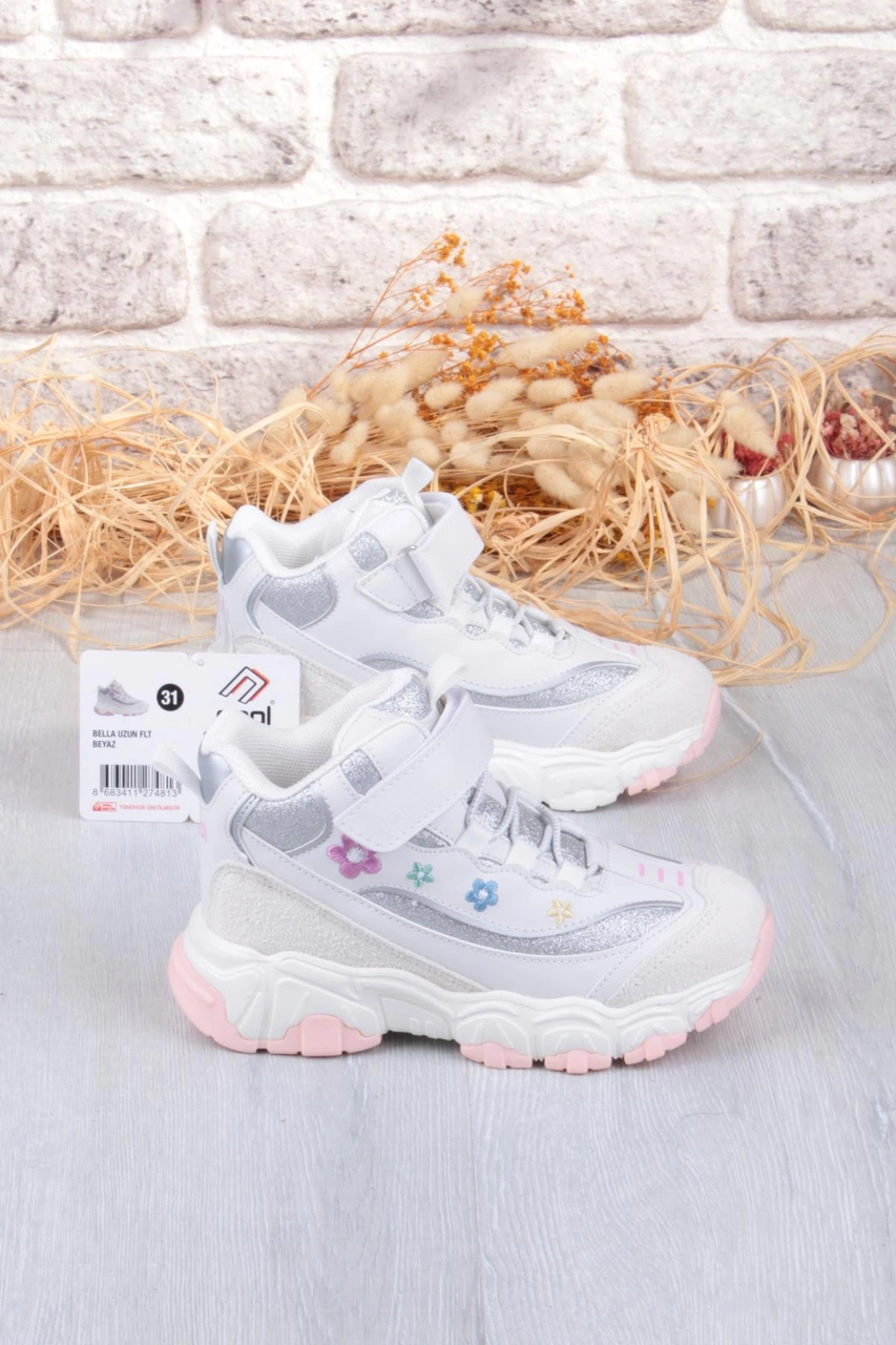 Fort Cool Bella Rahat Sıcak Astar Kaymaz Taban Kız Çocuk Bot Beyaz