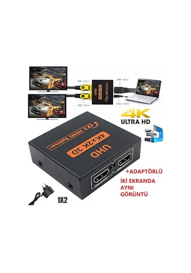 2 Port Hdmi Çoklayıcı Splitter Switch 4K 2160P