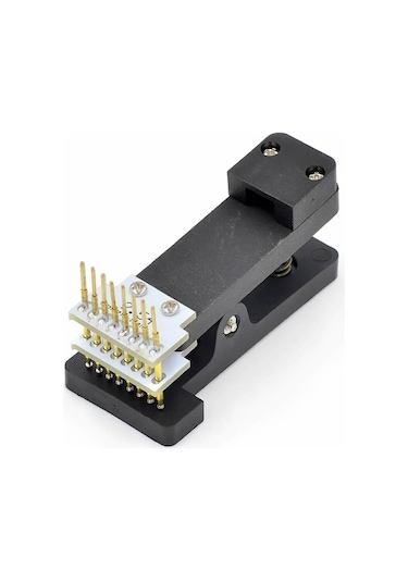 8 Pin Programlama Aparatı 2.54mm Pogo Pin Yaylı Mandal Klips Seri Üretim Entegre Hızlı Prog.