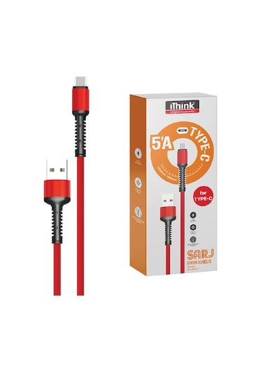 İthink K63C Usb To Typce Data & Şarj Kablo Kırmızı