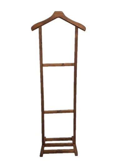 Ahşap Dilsiz Uşak Elbise Askısı Tekli Dilsizuşak Askılık N11.152 Meşe