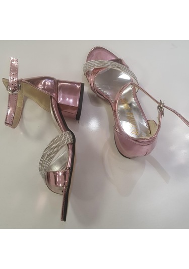 Gala Önü Çapraz Çocuk Topuklu Ayk Pembe