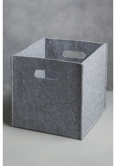 Yunusoğlu Home Çok Amaçlı Kullanım Keçe Organizer Dolap İçi Düzenleyici Saklama Kutusu Sepet Gri