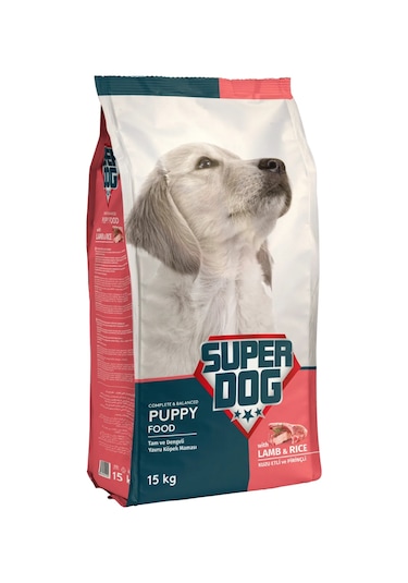 Super Dog Kuzu Etli Yavru Köpek Maması 15 KG