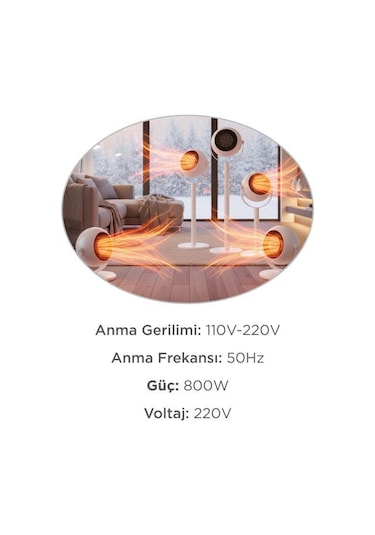 Torima HT-101 800 W Ayaklı Isıtıcı Fan