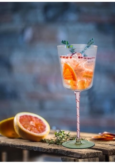 The Mia Pembe&yeşil Kadeh 350 Ml-6'lı Renkli