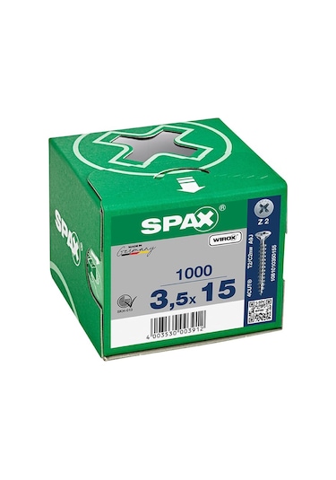 Evrensel Vida, Sunta Vidası, 3,5 x 15 mm, 1.000 Adet, Tam Dişli