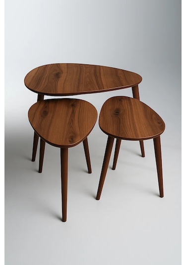 Paris 3'lü Zigon Sehpa &100 Mdf Ahşap/urartu