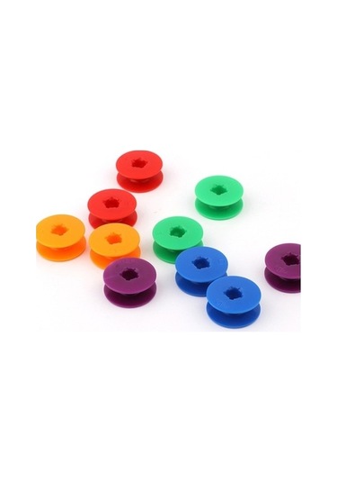 Flybuy 100 Adet Elektrikli Dikiş Mak. Makaralar, Bobinler, Servis Aksesuar Seti, Plastik İğne Aracı Depolama, Dikiş Mak. Aksesuarları