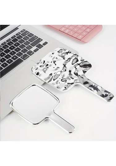 Topshop1 Elektrokaplama Tasarımı Hd Taşınabilir El Aynası Büyük Boy Gümüş Gümüşi