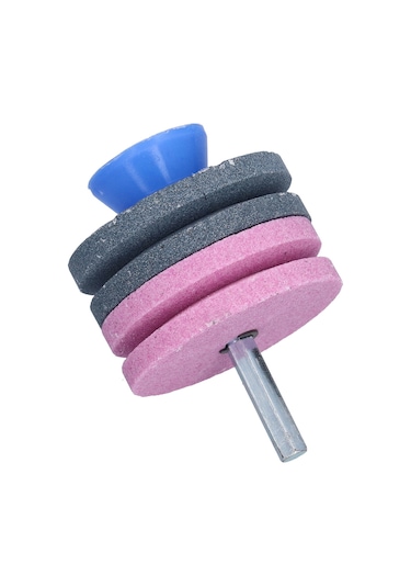 Springsun 3 Adet 4 Katlı Korundum Taslağı, Çim Biçme Makinesi Bıçağı Kesici Takımı, Kolay Kurulum, Dayanıklı Kesici Aparatı