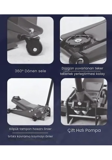 Labor 3 Ton Düşük Profil Garaj Krikosu