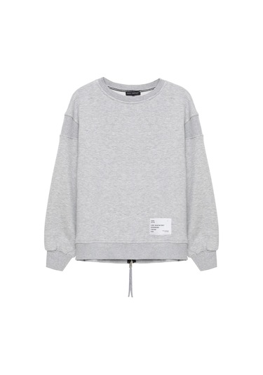 Fermuar Detaylı Sweatshirt Gri