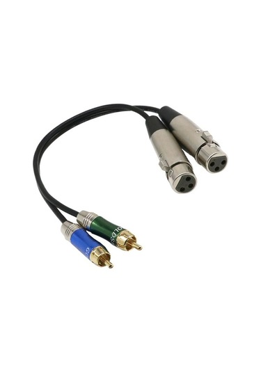Novahub 2'li Xlr-rca Erkek Ses Bağlantı Kablosu, 29.5cm, Multimedya Uygun, Hd Ses Kablo