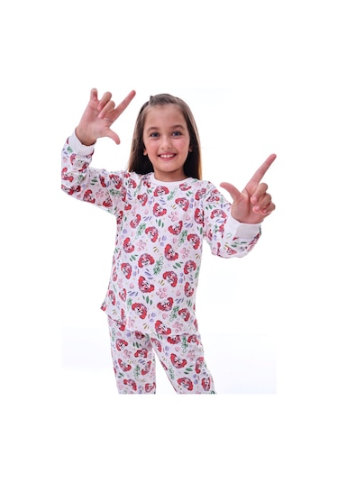 2'li Sevimli Sky Ve Mixed Kuromi Desenli Kız Çocuk Pijama Takımı Siyah