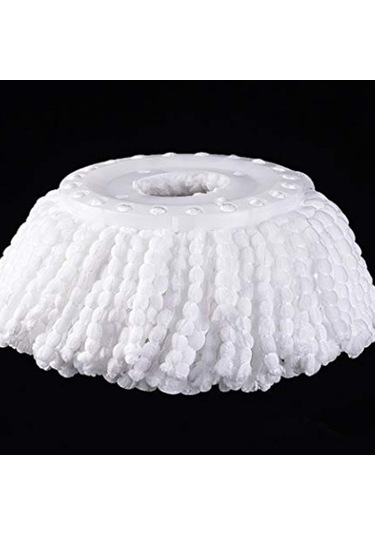 Prestigegoods Srıwen 3 Adet Mikrofiber Yedek Mop Başlığı Beyaz - 360 Döndürme İçin/