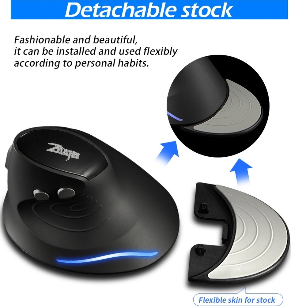 Sones Zelotes F17 6 Düğmeli Dikey Tutuşlu Ergonomik Kablosuz Fare Diğer