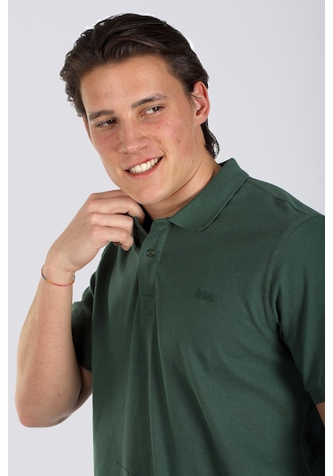 Lee Cooper Twıns 1 Erkek Pike Polo Yaka T-Shırt K. Yeşil-17944-K. Yeşil