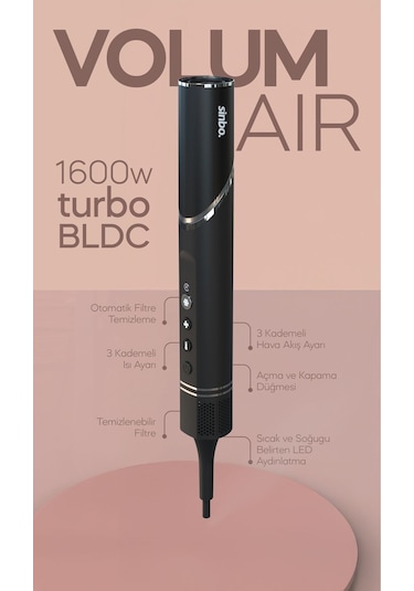 Sinbo SHD-1720 - VolumAir 5 In 1 Katlanabilir Airwrap Saç Kurutma ve Şekillendirme Sistemi