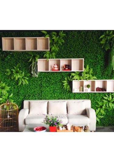 Yapay Çiçek Duvar Kaplama 1M2 100x100Cm Panel Şimşir Dik Duvar Uy