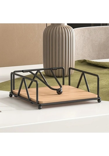 Xuweiwei Siyah Dökme Demir Ve Ahşap Peçetelik - Sağlam Masaüstü Mendil Dispanseri Siyah Xuweiwei Siyah Dökme Demir Ve Ahşap Peçetelik - Sağlam Masaüstü Mendil Dispanseri Siyah