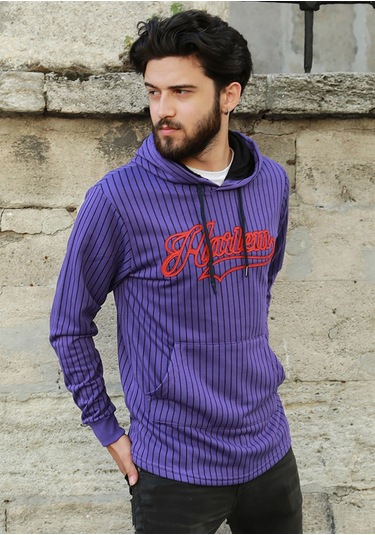 Madmext Kapşonlu Sweatshirt Mor 2825-mor Mor