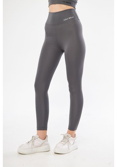 Lesa Wear Yüksek Bel Likralı Toparlayıcı Tayt Antrasit