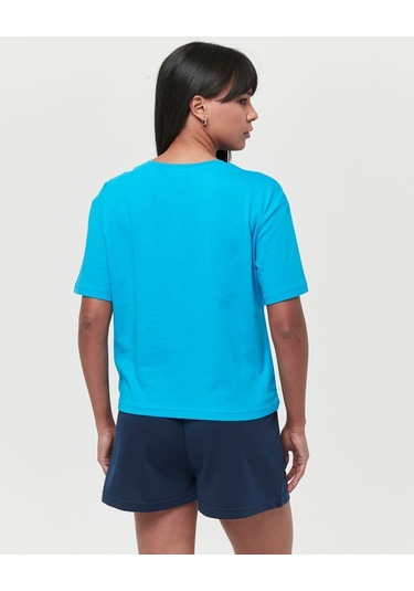 Bella Dossi Pamuklu Kısa Kollu Baskılı Kadın Şortlu Pijama Takımı Mavi