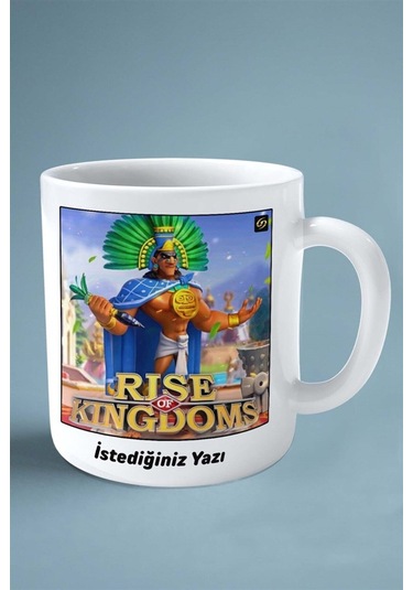 Rise Of Kingdoms Mobil Oyun Baskılı Kupa Bardak Çift Taraflı Baskı Kişiye Özel Model 2 Çok Renkli