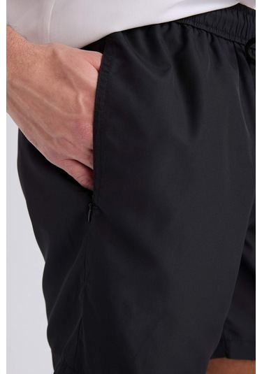 Defacto File Astarlı Kısa Boy Hızlı Kuruyan Deniz Şortu E0944ax25hsbk27 Siyah