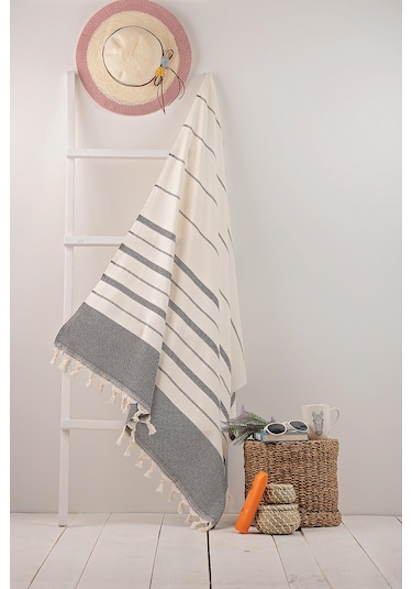Nurella Peştemal Krem %65 Pamuk %35 Bambu 95x180cm
