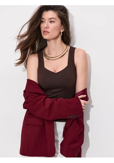 Fearsome Ceket Altı İçin Üst 337614950 Kahverengi