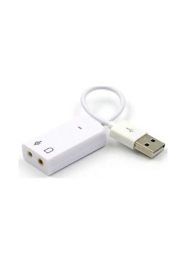 Usb Kablolu Ses Kartı 7.1 Sound Çevirici Dönüştürücü, 3.5mm Jak Girişli,