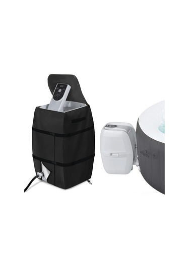 Moveevo Dışarıdaki Jakuzi Isıtıcı Koruyucu Kapağı - Toz Ve Çöpten Koruma, Çok Fonksiyonlu Dış Kullanım Gri Spa Isıtıcı Örtüsü