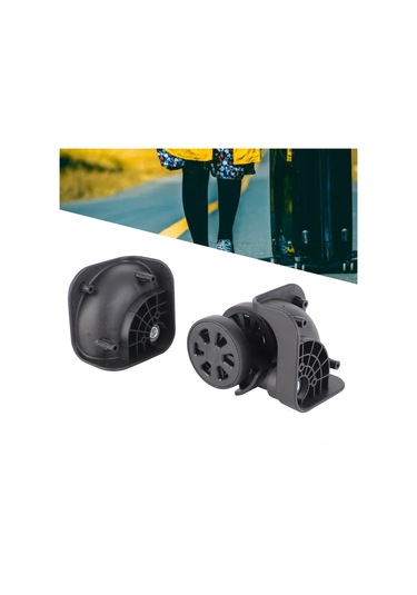 Geeroyoo Nylon Materyal Kapalı Valiz Tekerlekleri, Evrensel Yönlendirme, Sesiz, Dayanıklı, Kolay Kurulum, 2 Adet + 11 Vida A76