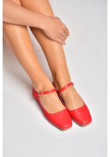 Fox Shoes S726252509 Kırmızı Kadın Babet