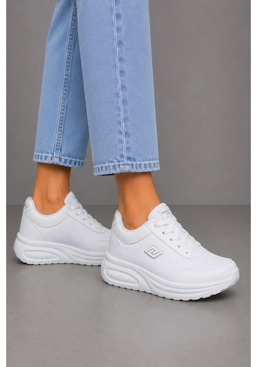 Celira Prl Beyaz Anorak Kadın Sneaker Spor Ayakkabı 724