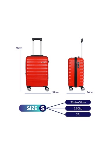 Vegmann Delphin Kırmızı Kabin Boy Valiz Kırmızı