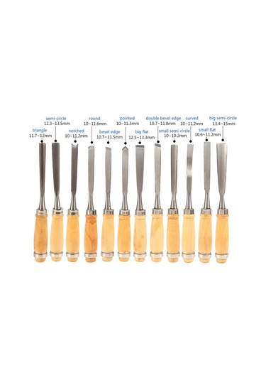 12pcs Ahşap Torna Kesme, Oyma El Kesim Seti Ahşap İşleme Profesyonel Torna Yatık Ahşap Oyma Kök Oyma Mobilyaları
