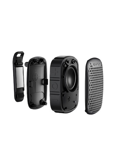 Nowgo Lava Clip 5w Klipsli Su Geçirmez Taşınabilir Mini Bluetooth Hoparlör Bej