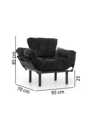 Pafu Nitta Tekli Kanepe - Siyah