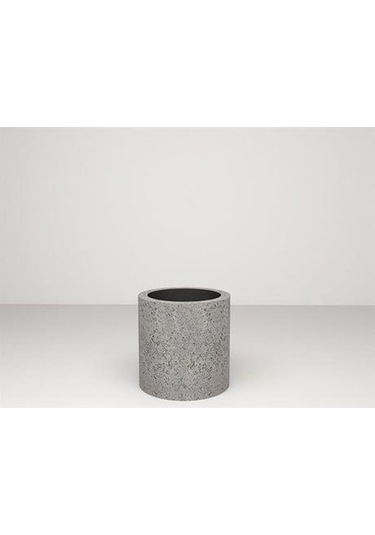 Nuano Consept Silindir Serisi Yuvarlak Saksı Açık Gri 50x50