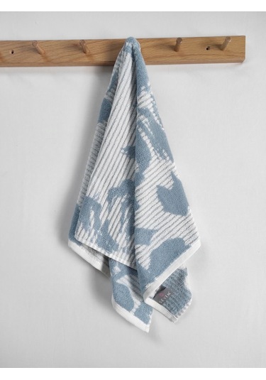 Desenli& Yatay Çizgili %100 Pamuk El/yüz Havlusu - Yüksek Su Emici -45x85cm-mavi Mavı Mavi