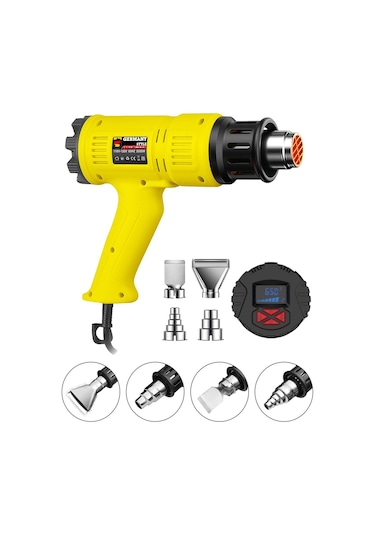 Germany Style Grm9001 Sıcak Hava Tabancası Dijital Isı Göstergeli