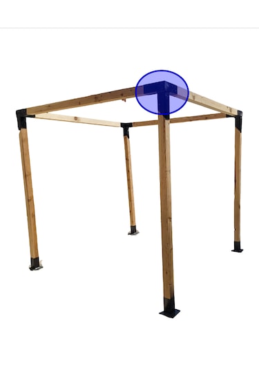 Pergola Demir Bağlantı 8x8cm Çardak Kamelya Köşe 90