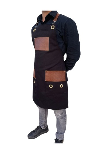 Cafe Önlüğü Barista & Servis Önlükleri Siyah Siyah
